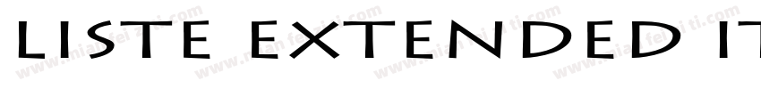Liste Extended Italic字体转换